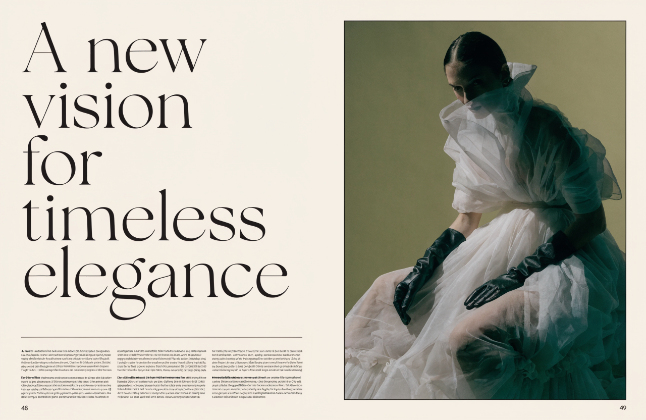 Concept fashion magazine editorial spread