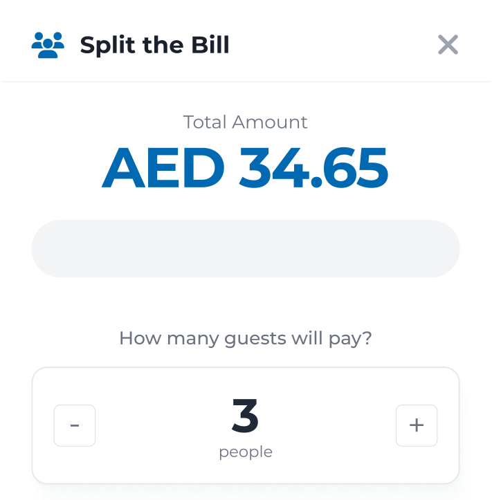 Choosing how many guests will pay