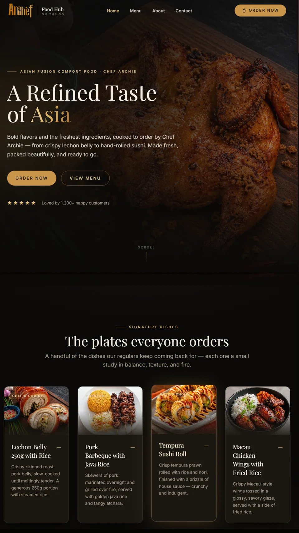Food Hub on-the-go website design