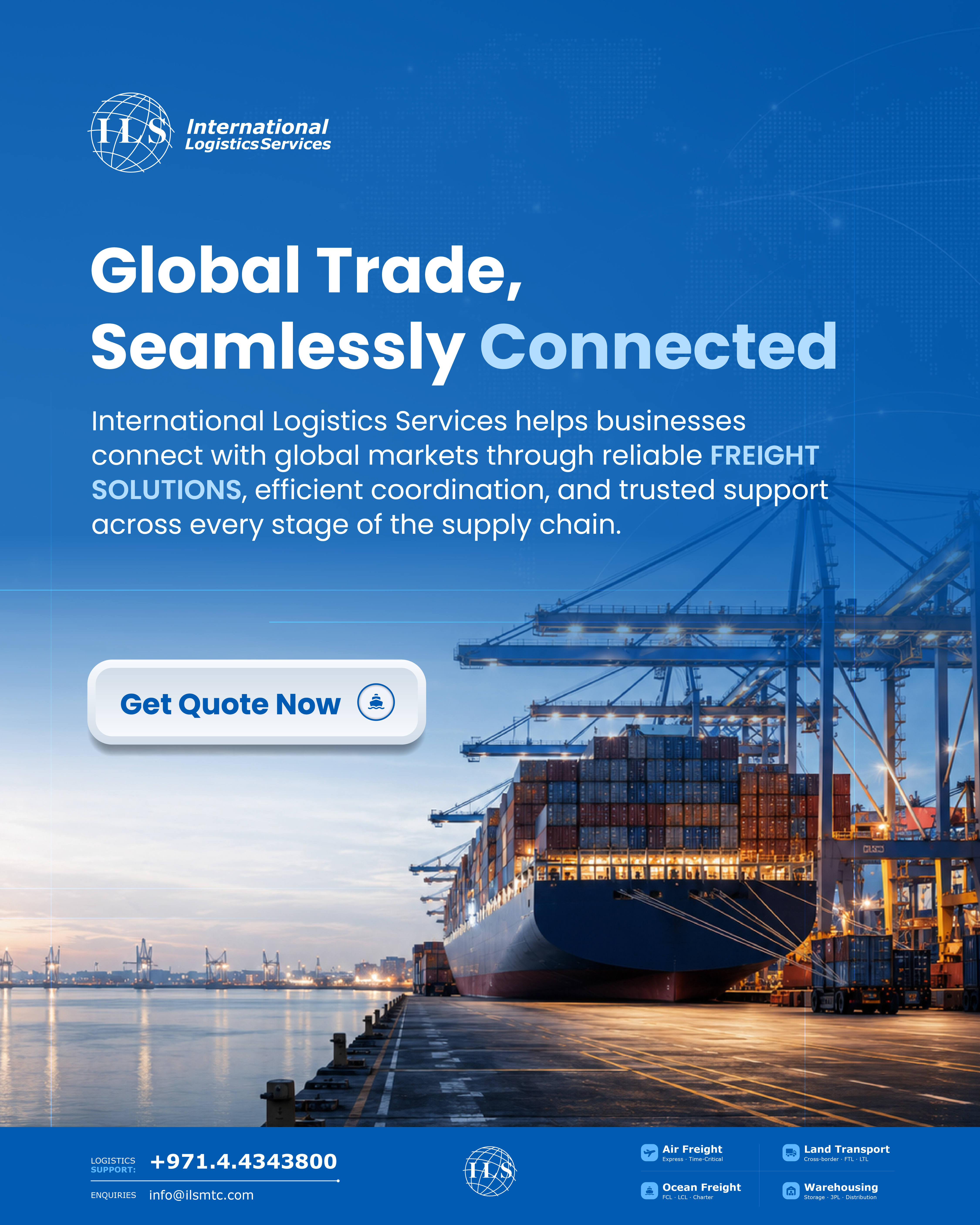 ILS social post — Global Trade, Seamlessly Connected