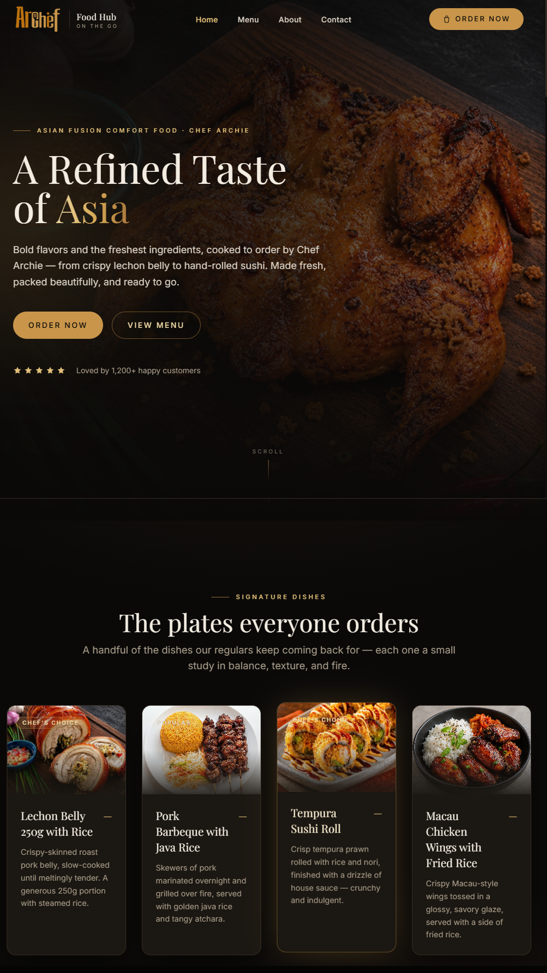 Food Hub on-the-go website design